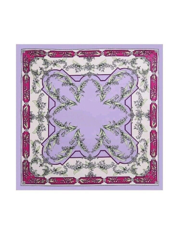 Purple Pink Scarf Women Fashion Square Headband Bandana Faux Silk  35.4 X 35.4