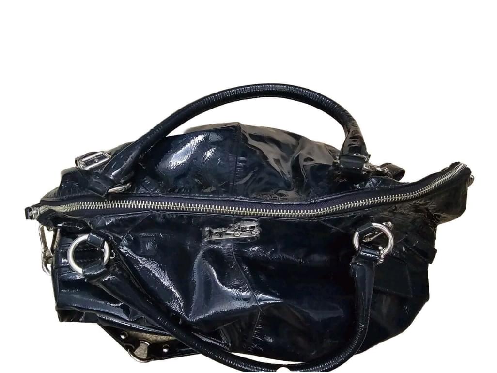 Coach Patent Leather Large Sophia 15915 Saphire Blue