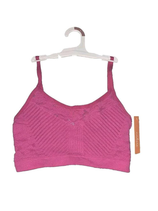 Colsie Bralette Lace Crochet Pink LARGE NWT